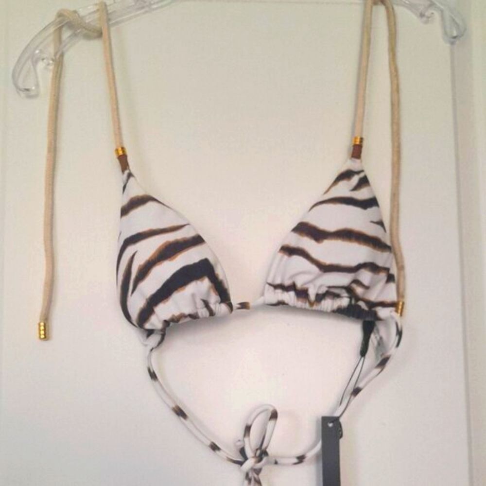 Animal print swim top